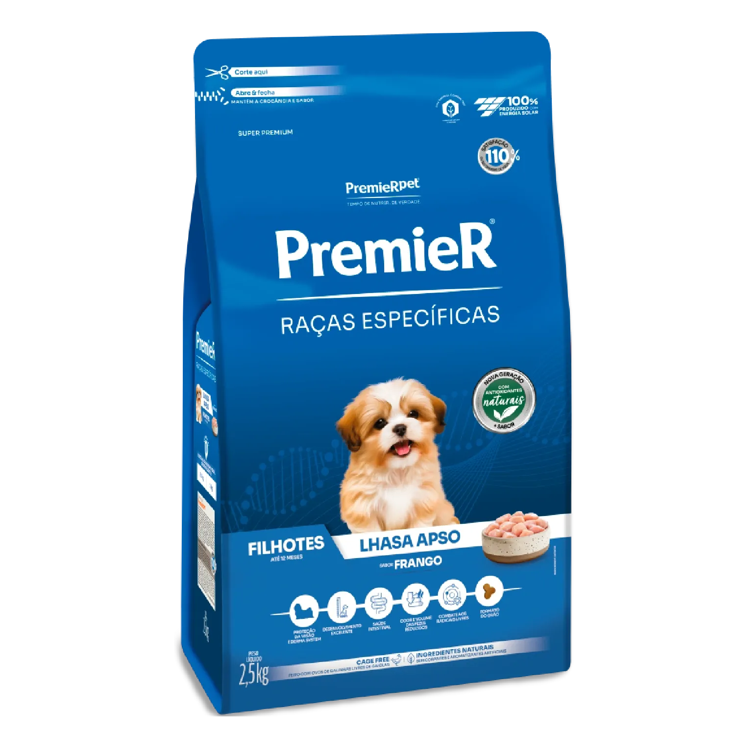 Racao Premier Racas Especificas Lhasa Apso Filhotes 2.5kg lateral